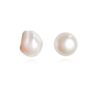 Bay Baroque Pearl Stud Earrings (Imperfect No.5)