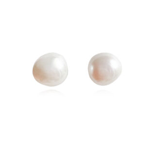 Bay Baroque Pearl Stud Earrings (Imperfect No.6)
