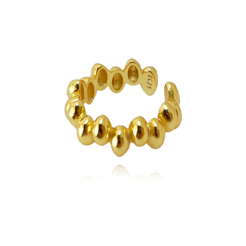 Flori Artisan Beaded Cuff Earring (Single Piece Gold)