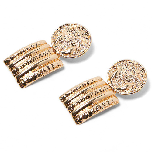 Yolanthe Vintage Coin Drop Earrings (for pierced ears)