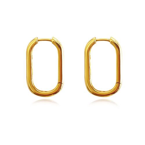 Abel Minimalist U Huggie Earrings (Gold)