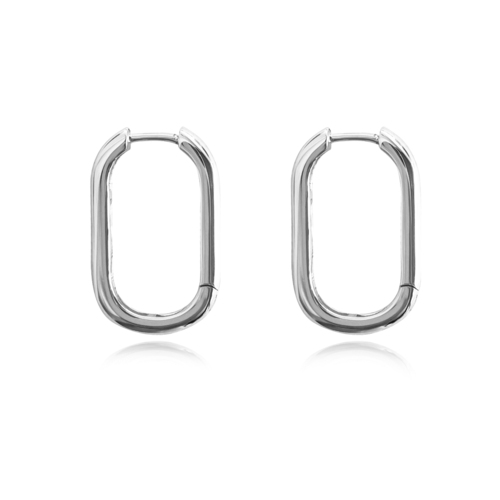 Abel Minimalist U Huggie Earrings (Silver)