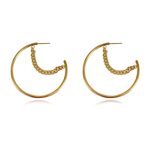 Not Your Regular Hoop Earrings (Gold)