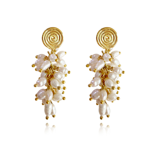 Bellarose 24K Artisan Pearl Drop Earrings