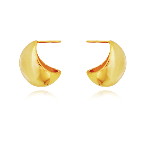 La Lumiere Modern Cocoon Earrings (Gold Vermeil)
