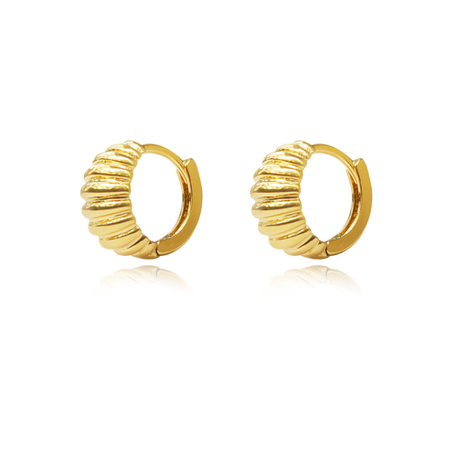 Cass Dainty Croissant Huggie Earrings