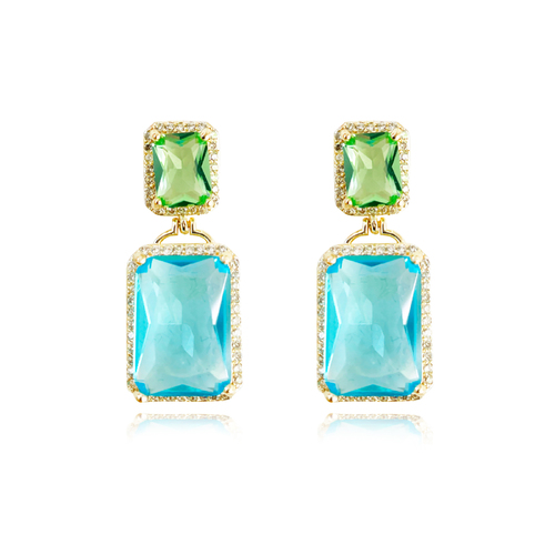 Marella Aqua Crystal Drop Earrings