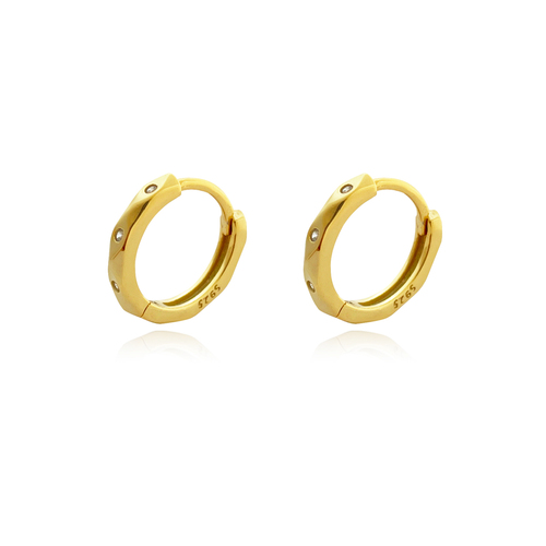 Ace Minimalist Dainty Hoop Earrings - Gold