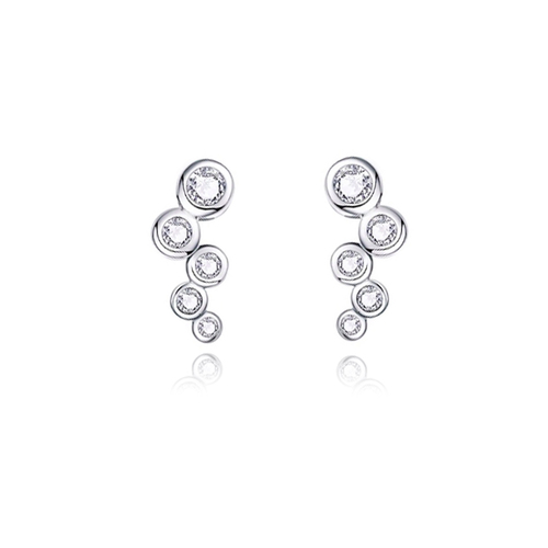 Alexi Dainty Silver Bubble Earrings