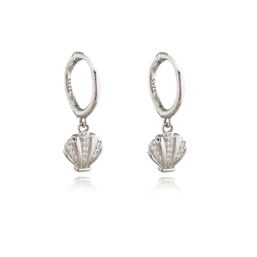 Meryl Dainty Clam Drop Earrings