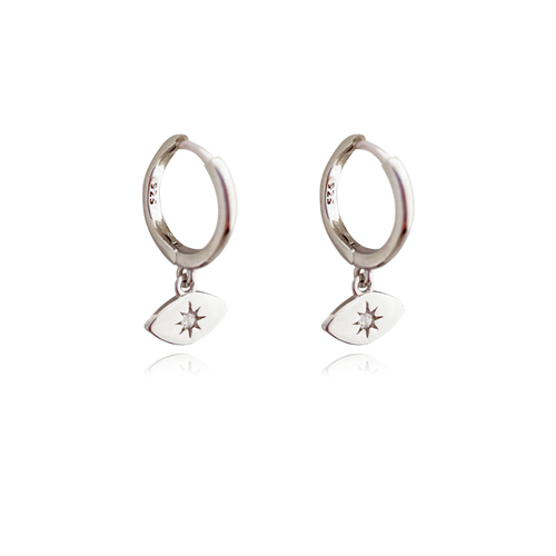 Mantra Dainty Starburst Drop Earrings