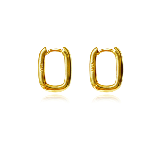 Loki Minimalist U Huggie Earrings (Gold)