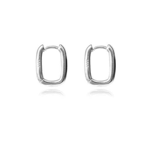 Loki Minimalist U Huggie Earrings (Silver)