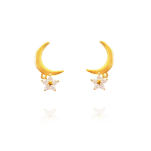 Gemma Gold Filled Dainty Moon Earrings