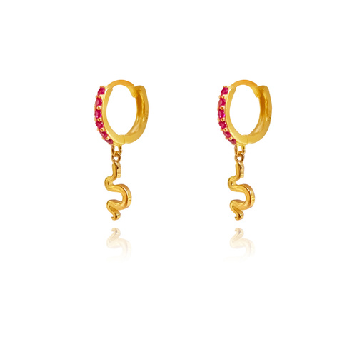 Lois Gold Filled Snake Drop Earrings
