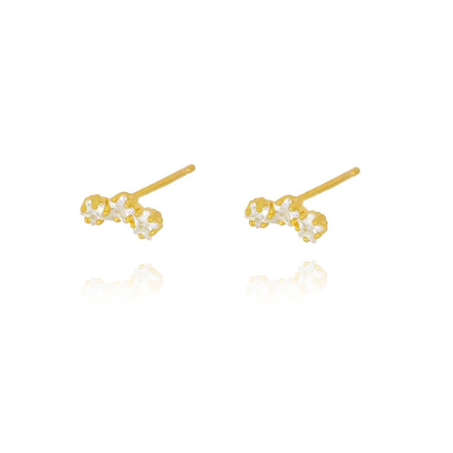 Nia Gold Filled Sparkling Stud Earrings