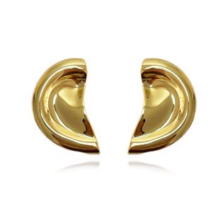Hanako Sculpture Ear Cuff (Gold Pair)