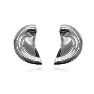 Hanako Sculpture Ear Cuff (Silver Pair)