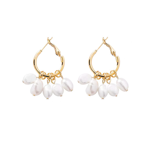 Esmee Freshwater Pearl Hoop Earrings