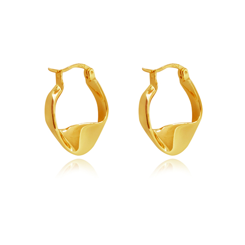 Raquel Flow Huggie Earrings (Gold Vermeil)