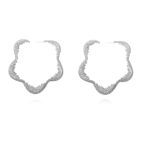 Averi Oversized Flower Hoop Earrings