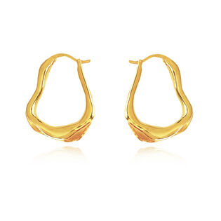 Nomad Fluid Sculpture Hoop Earrings (Gold Vermeil)