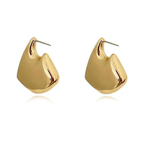 Orsa Chunky Geometric Drop Earrings (Gold)