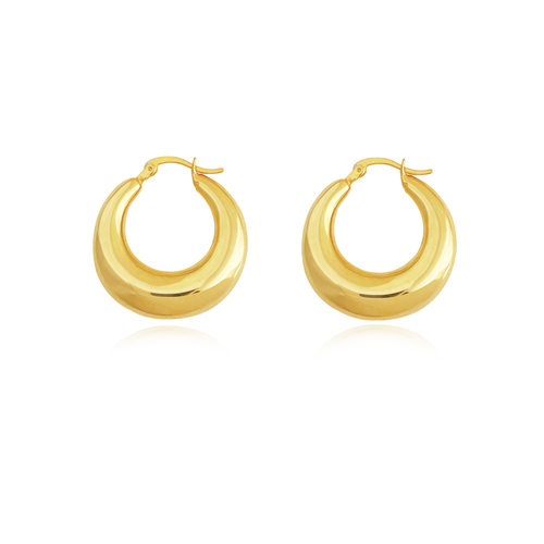 Avalynn Classic Hoop Earrings (Gold)
