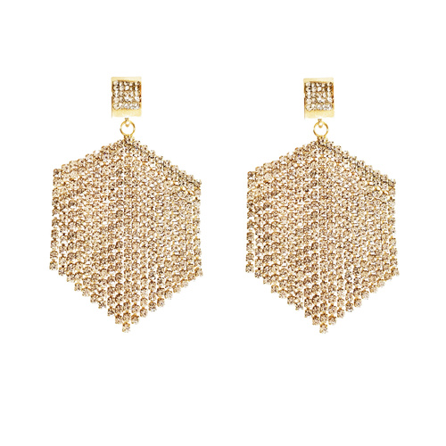 Claude Shimmering Golden Tassel Earrings
