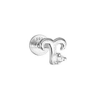 Aries Helix Screw Back Earring (Silver Single Piece)