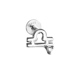 Libra Helix Screw Back Earring (Silver Single Piece)