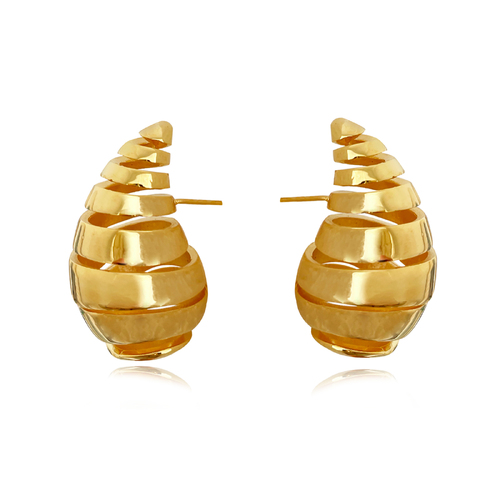 Odyssey Artsy Cocoon Earrings (Gold)