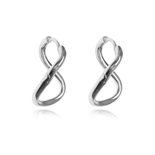 Baie Artsy Infinity Twist Earrings (Silver)