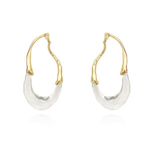 Vanora Two Tone Fluid Loop Earrings