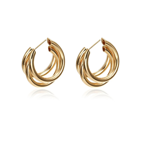Jaclin Curved Line Earrings