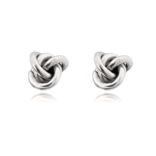 Esti Artsy Knot Earrings (Silver) 