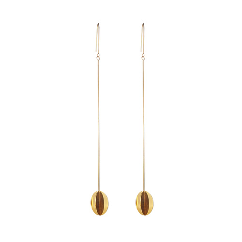 Bijou Cross End Drop Earrings