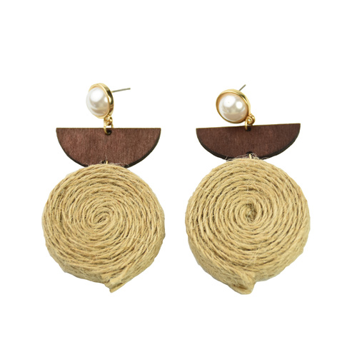 Mya Rolled Knit Ethical Earrings (for pierced ears)
