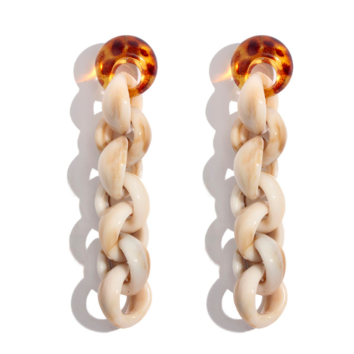 Tahiti Nude Twists Dangle Earrings (my ears are pierced)