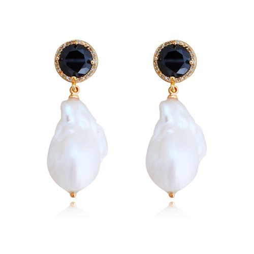 Jacquelyn 24K Luxury Baroque Pearl Earrings