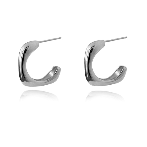 Marcie Open Square Earrings (Silver)