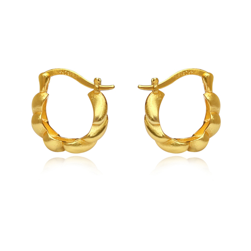 Davina Croissant Hoop Earrings (Gold Vermeil)