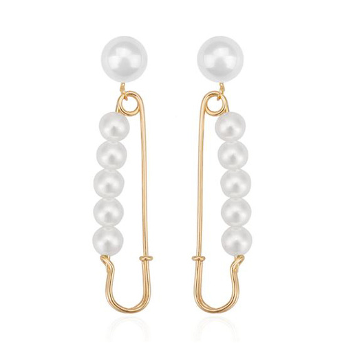 Lilou Pearl Pin Statement Earrings (my ears are pierced)