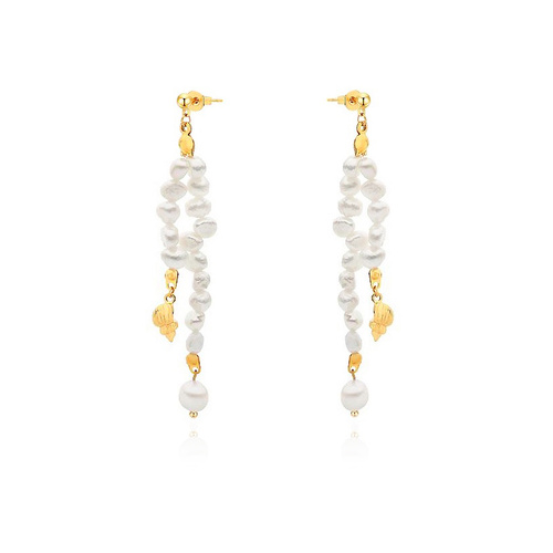 Elsa Boho Style Shell String Earrings (My ears are pierced)