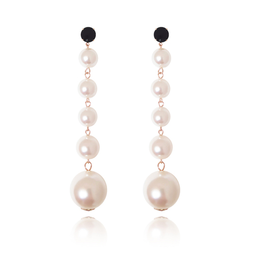 Daphne Oversized Pearl String Earrings