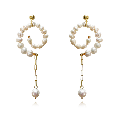 Astoria Pearl Spiral Earrings