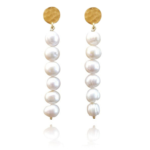 Celeste 24K Freshwater Pearl Drop Earrings 