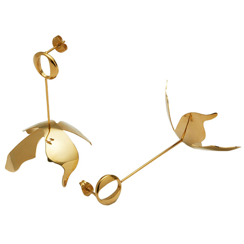 Jeane Modern Petal Drop Earrings (for pierced ears)