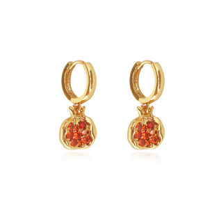Amaris Pomegranate Drop Earrings