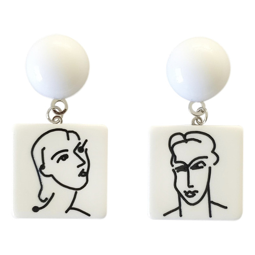 Matisse Artsy Portraits Drop Earrings (my ears are pierced)